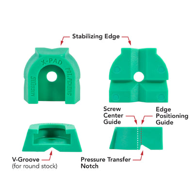 Microjig Microjig X-pad clamping heads to suit Matchfit dovetail clamps DVC538K2