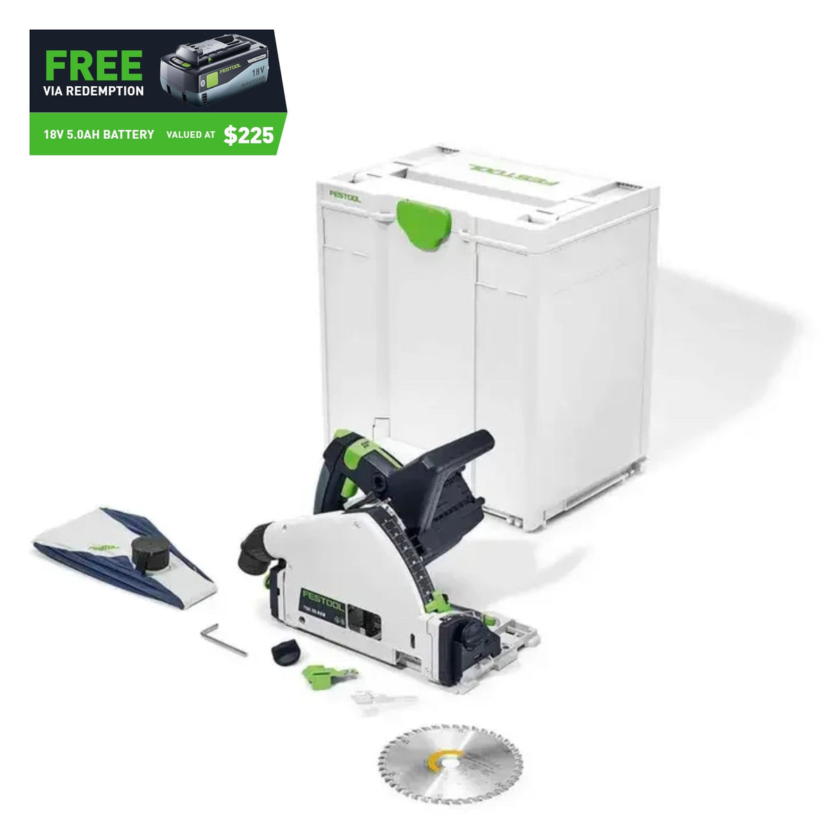 Festool TSC 55K 18V 160mm Cordless Plunge Saw Basic in Systainer