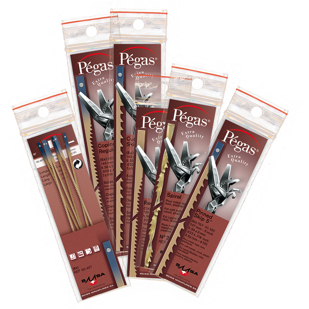 Pegas Pinned Regular Blades - 7 TPI