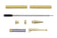 Carbatec Fancy Slimline Pen Kits Gold Finish - 5 Pack