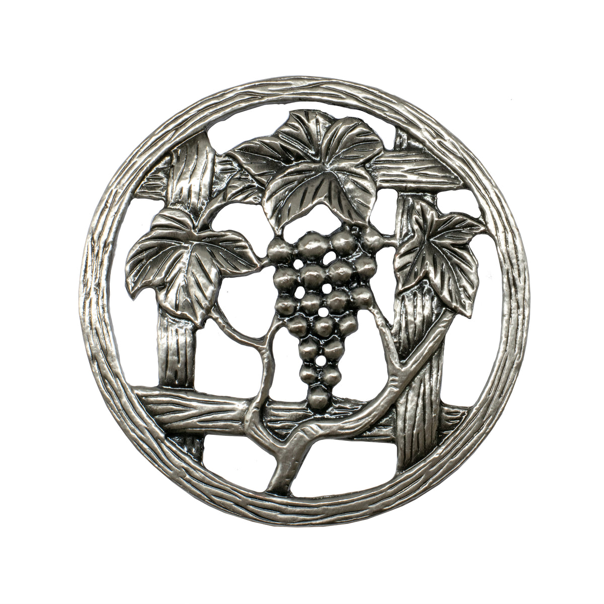 Carbatec Pewter Potpourri Lid - Grapevine