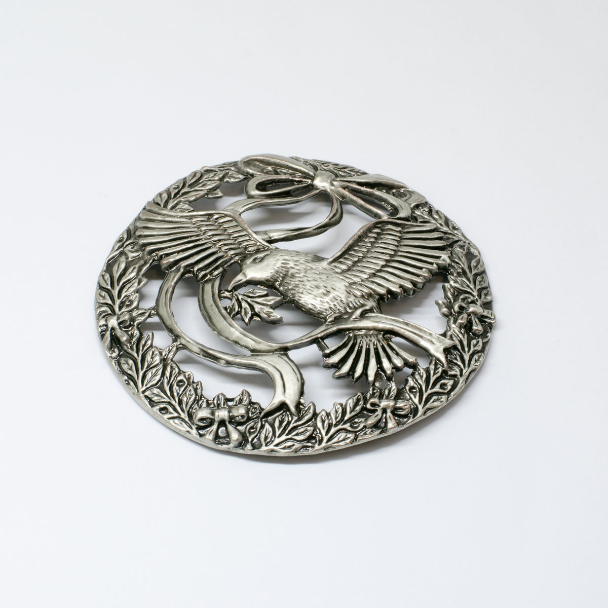 Carbatec Pewter Potpourri Lid - Bird and Bow