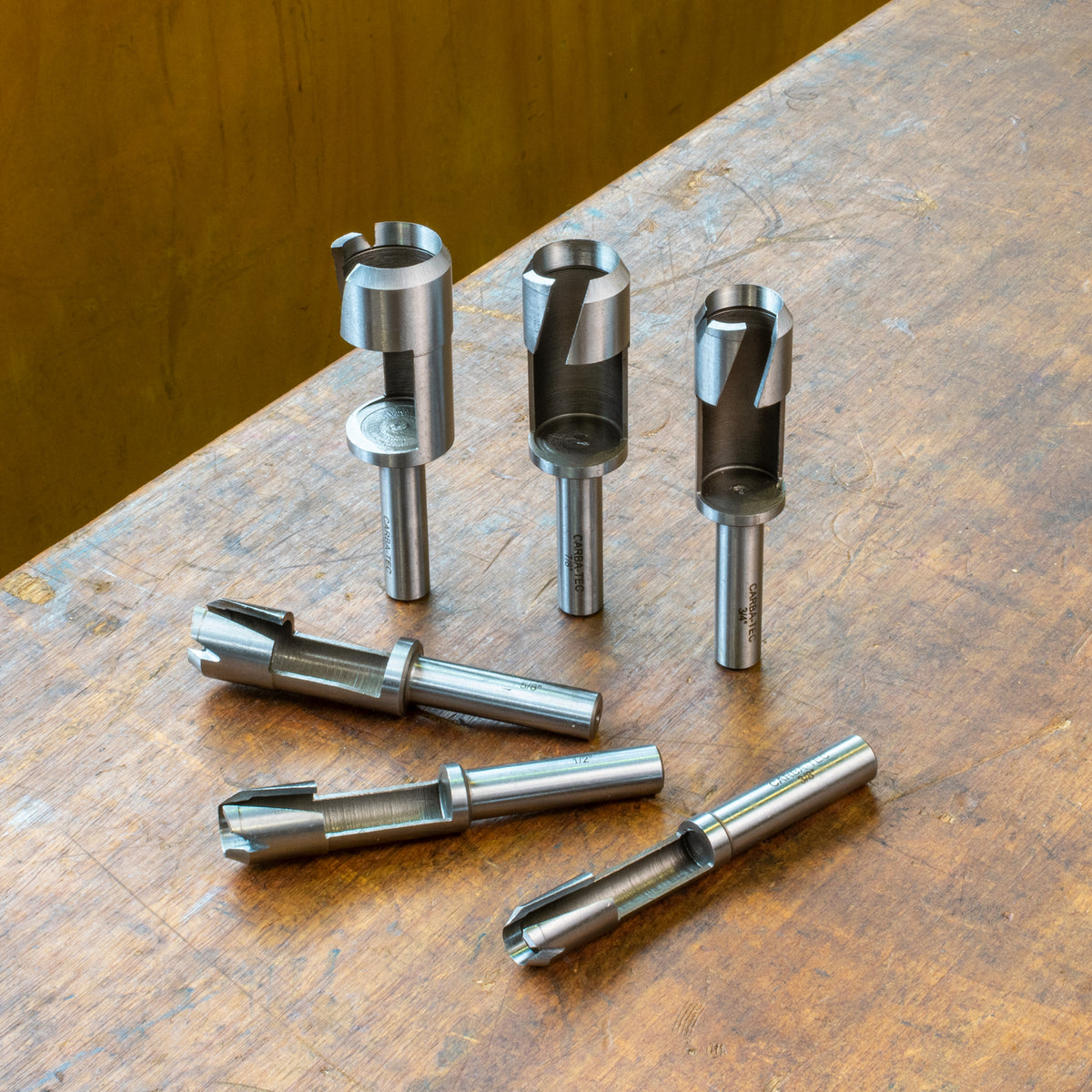 Carbatec 6 Piece Barrel Plug cutter Set