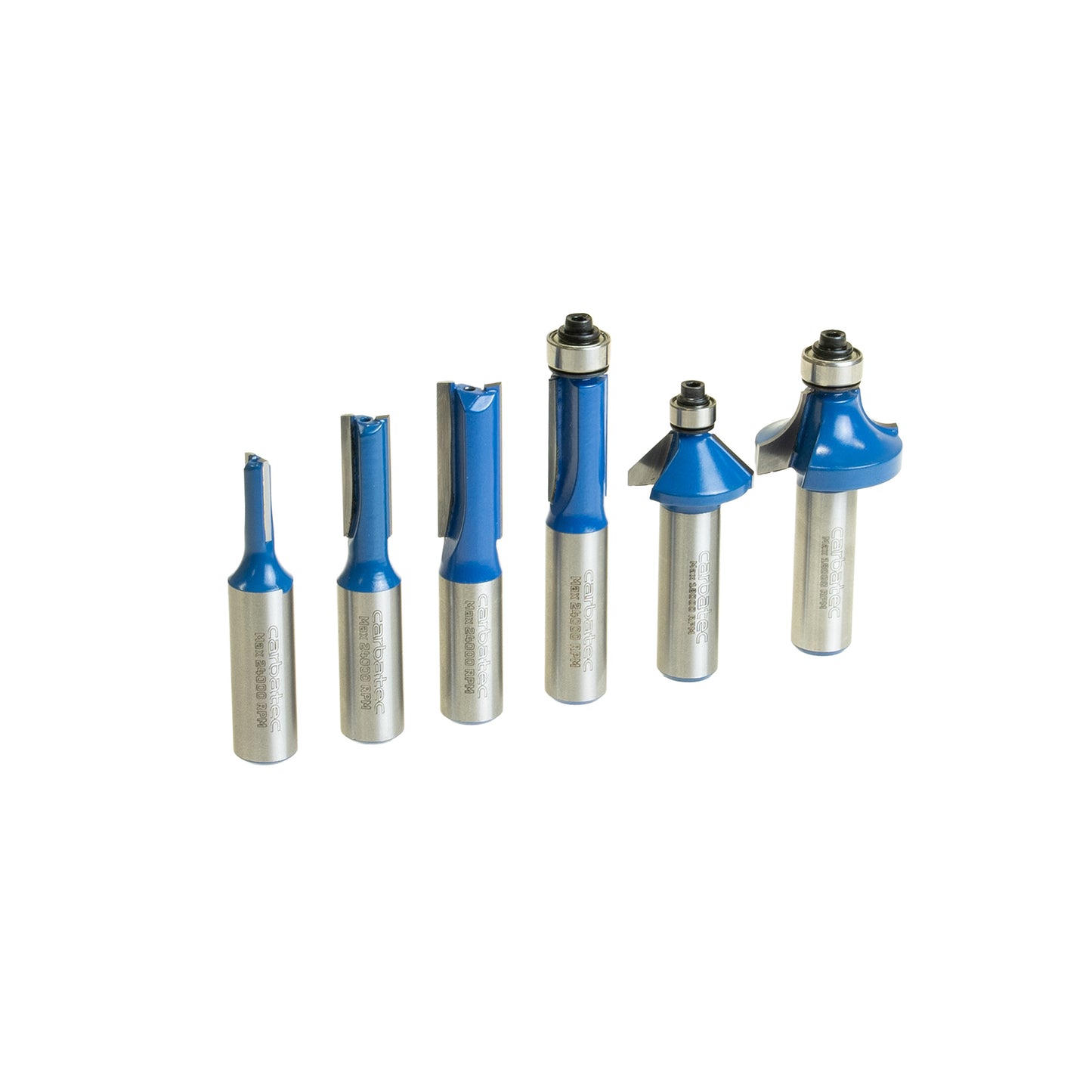 Carbatec 6 Piece Router Bit Set with 1/2" Shanks