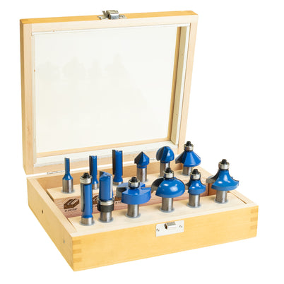 Carbatec 12 Piece Router Bit Set with 1/2" Shanks