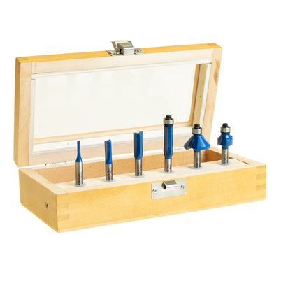 Carbatec 6 Piece Router Bit Set with 1/4" Shanks