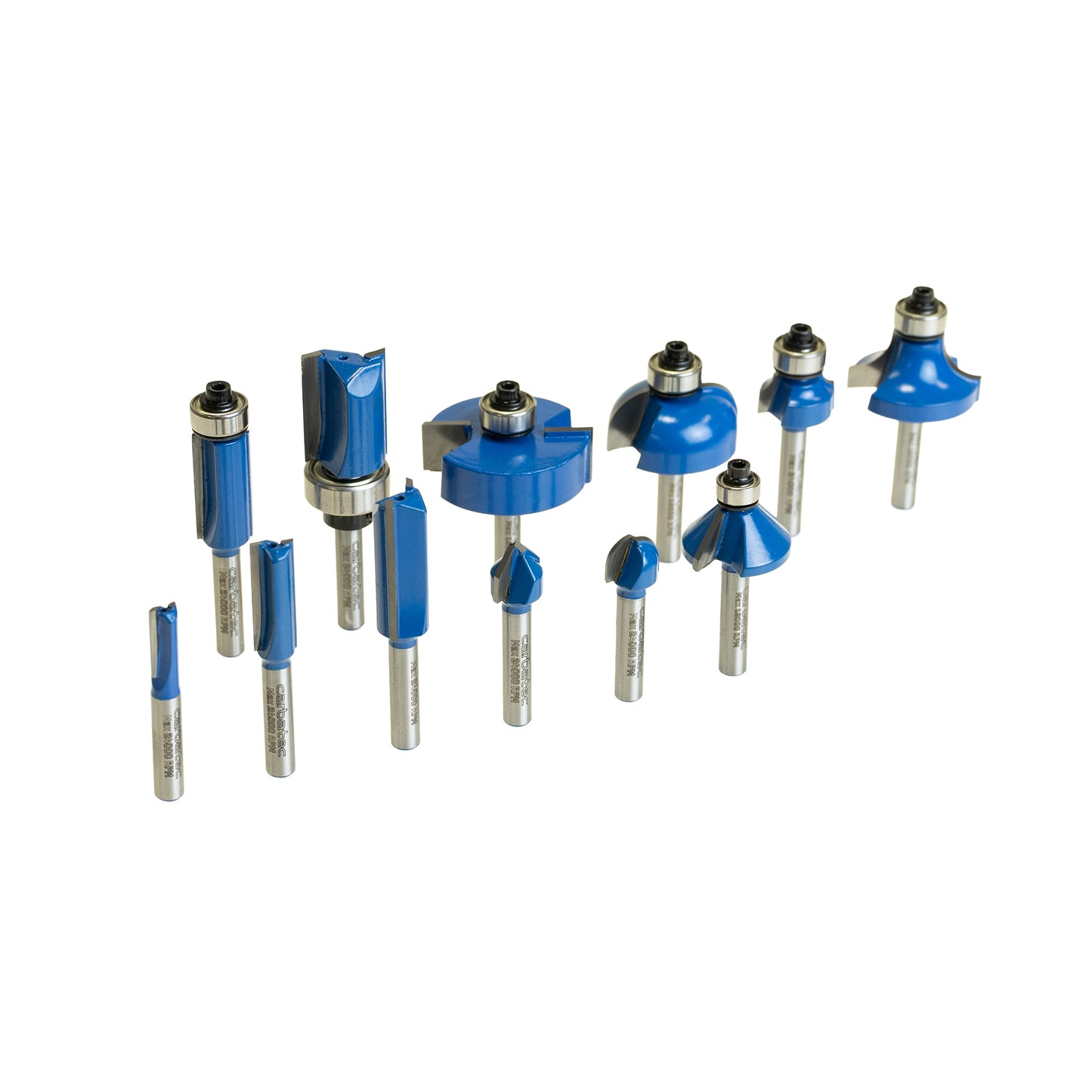 Carbatec 12 Piece Router Bit Set with 1/4" Shanks