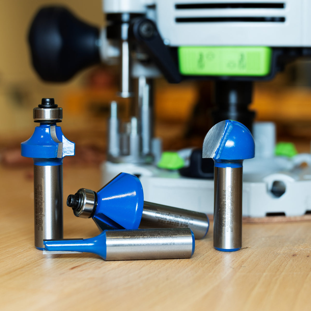 Carbatec 12 Piece Router Bit Set with 1/2" Shanks