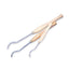 A set of two Robert Sorby Swan Neck Hollowing Tools with wooden handles and metal curved ends designed for woodturning.