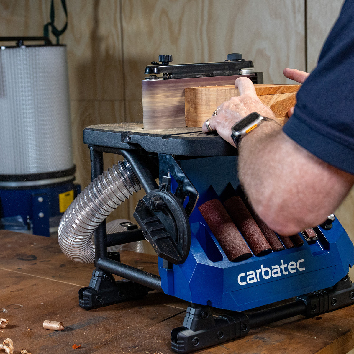 Carbatec Variable Speed Oscillating Benchtop 450W Spindle / Belt Sander