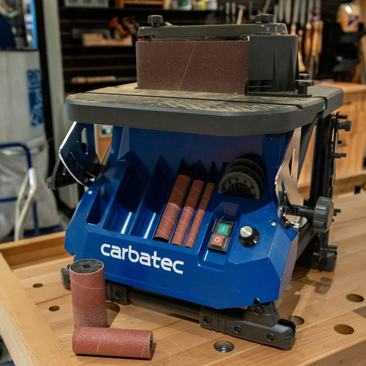 Carbatec Variable Speed Oscillating Benchtop 450W Spindle / Belt Sander