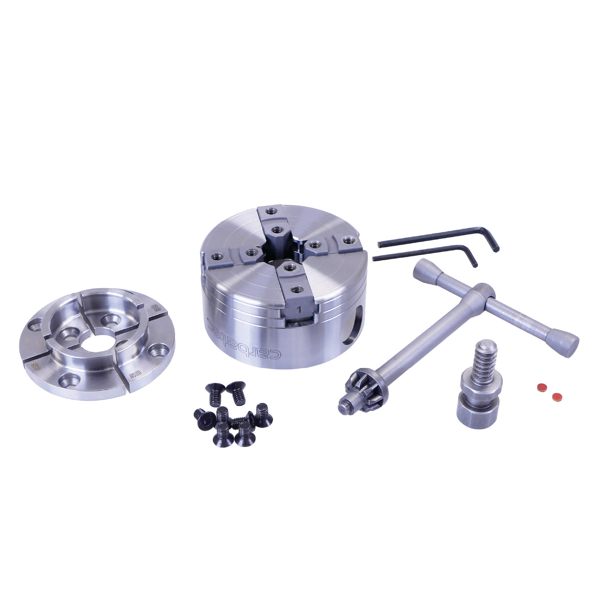 Carbatec EVS Benchtop Mini Lathe & Open Back Scroll Chuck Bundle
