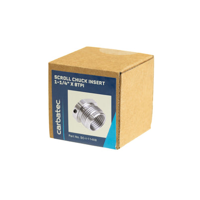 Carbatec Scroll Chuck 1-1/4" x 8TPI  Insert