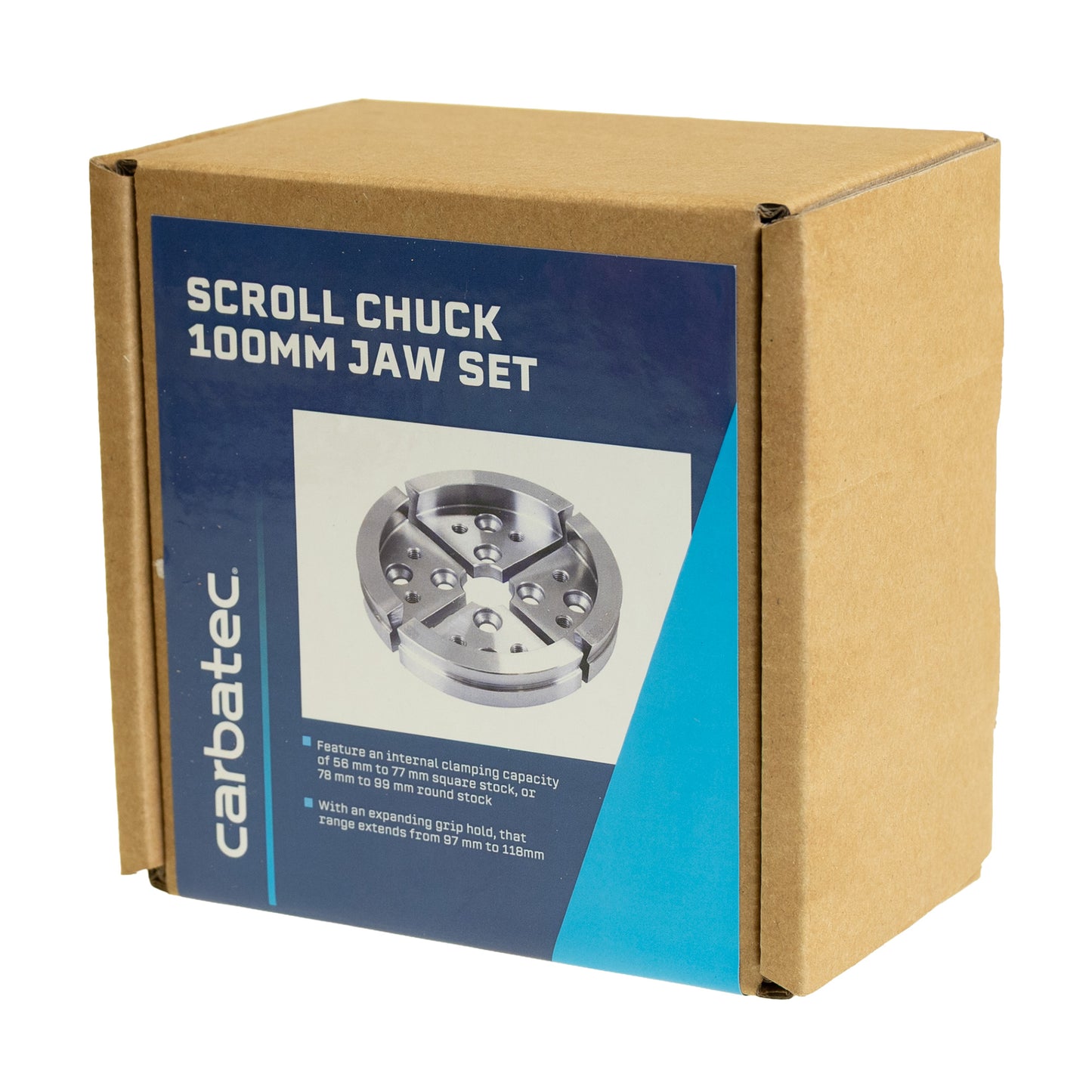 Carbatec Scroll Chuck 100mm Dovetail Jaw Set