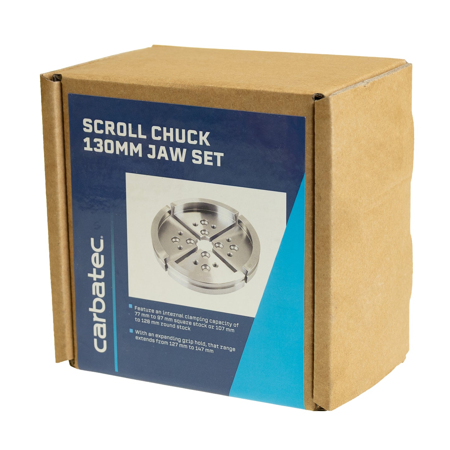 Carbatec Scroll Chuck 130mm Dovetail Jaw Set