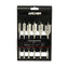 A set of 6 Carbatec Archer spade bits in a black plastic case with sizes marked on the bits.