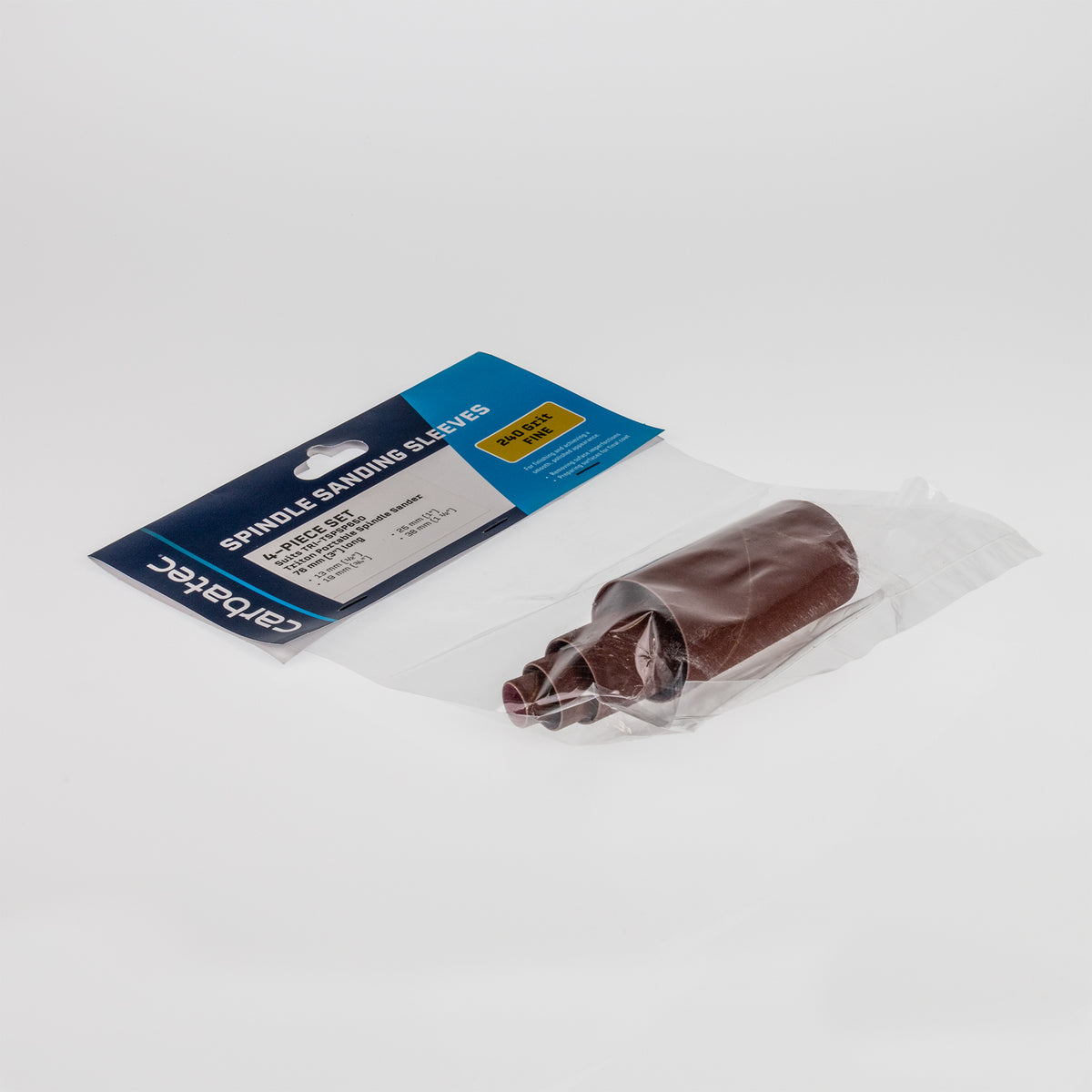 Carbatec 4Pce Sanding Sleeves 240 Grit to suit Triton TSPSP650 Spindle Sander