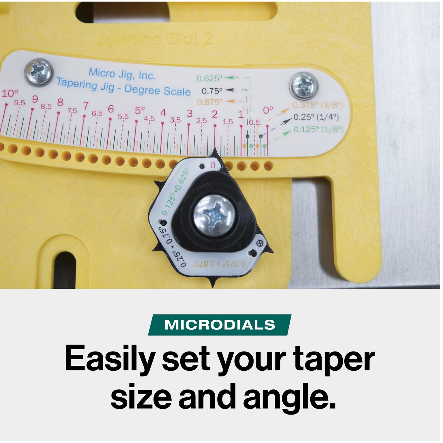 Microjig microdial taper jig