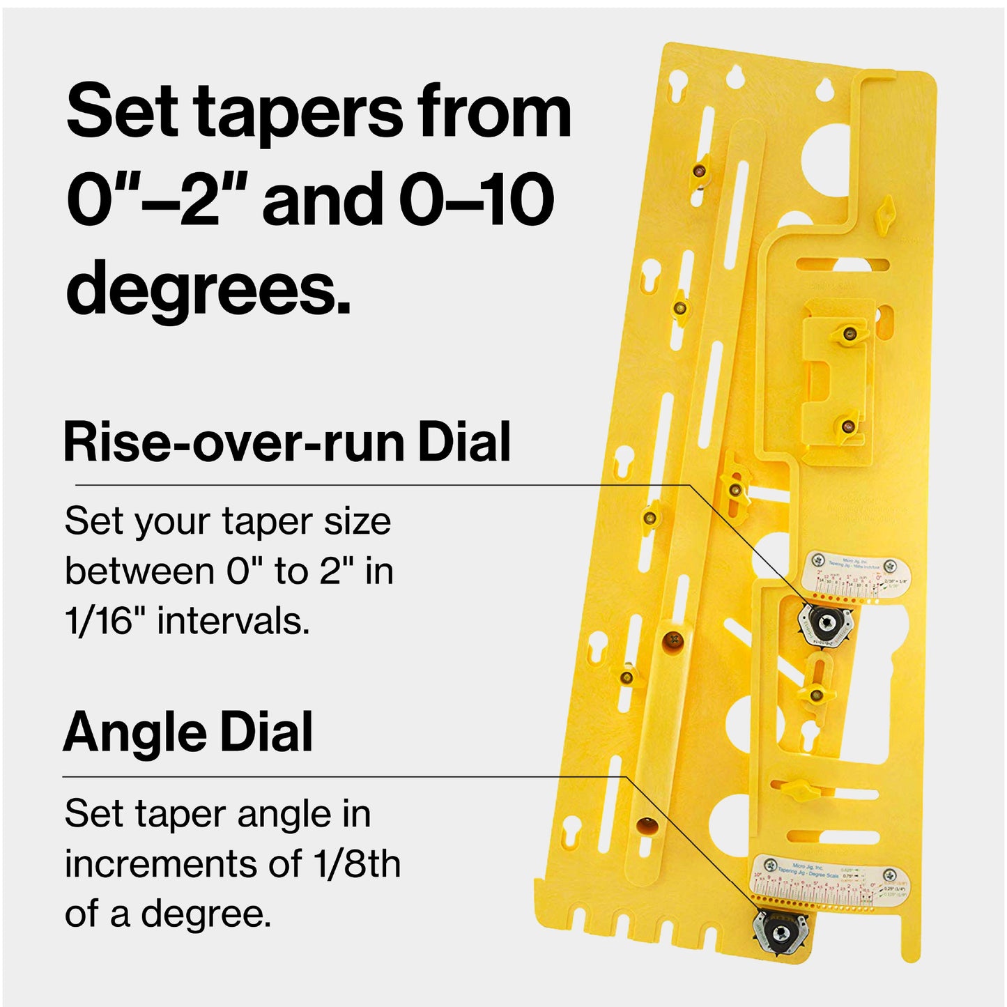 Microjig microdial taper jig