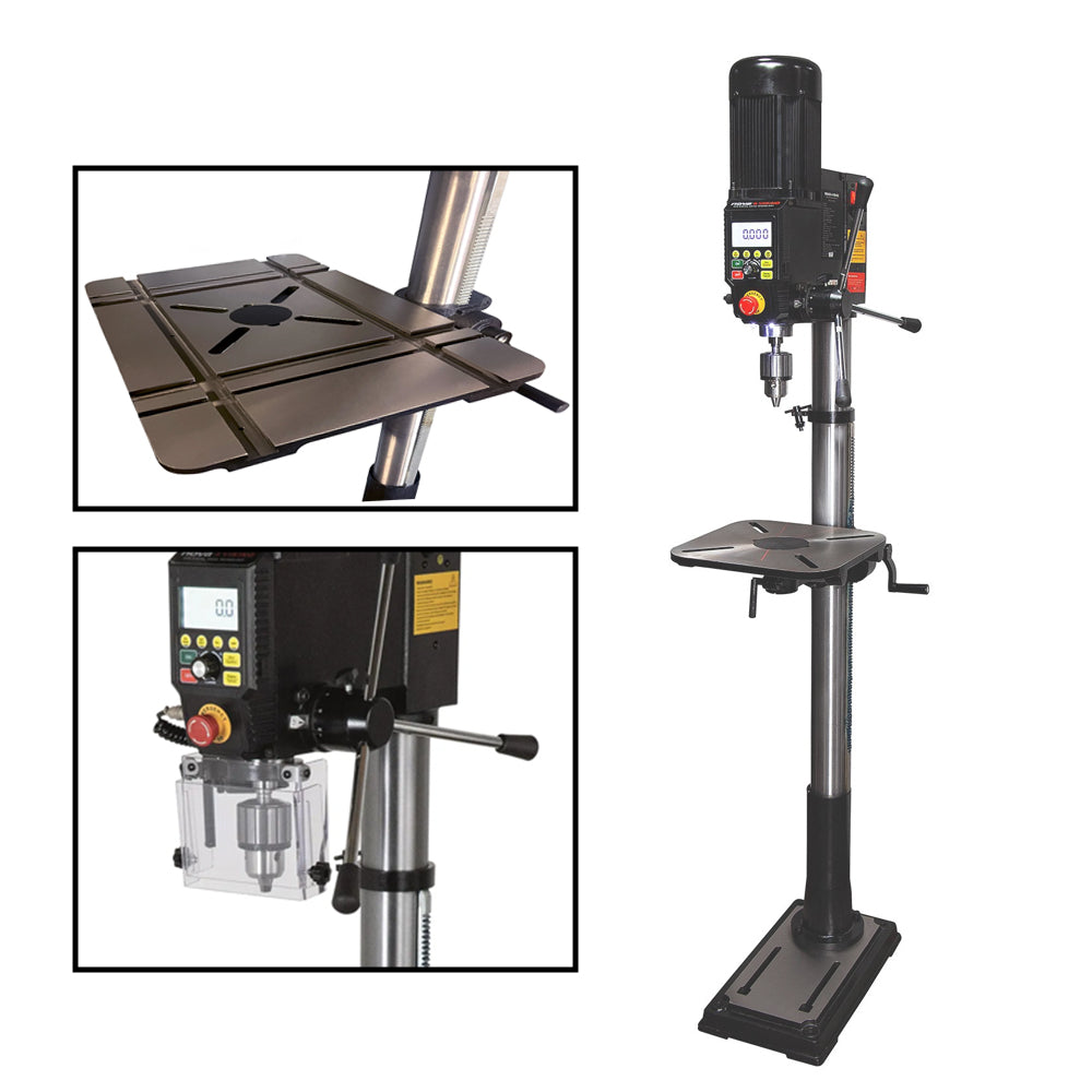 Nova Viking Pedestal Drill Press & Carbatec Deluxe Table Bundle