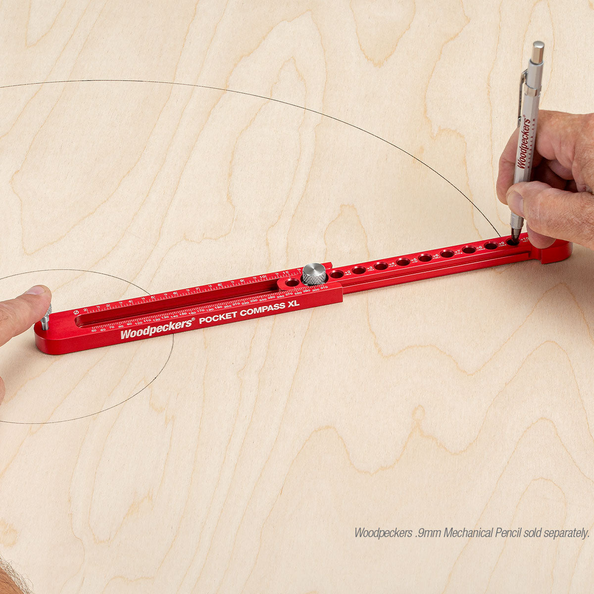 Woodpeckers Pocket Compass XL - 2” – 21” Range