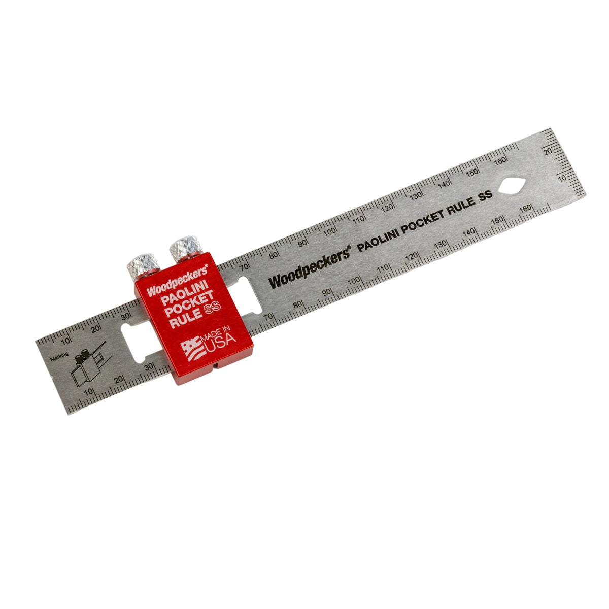 Woodpeckers Paolini Pocket Rule 150mm Stainless Steel PPRSS-150-19