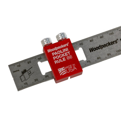 Woodpeckers Paolini Pocket Rule 150mm Stainless Steel PPRSS-150-19