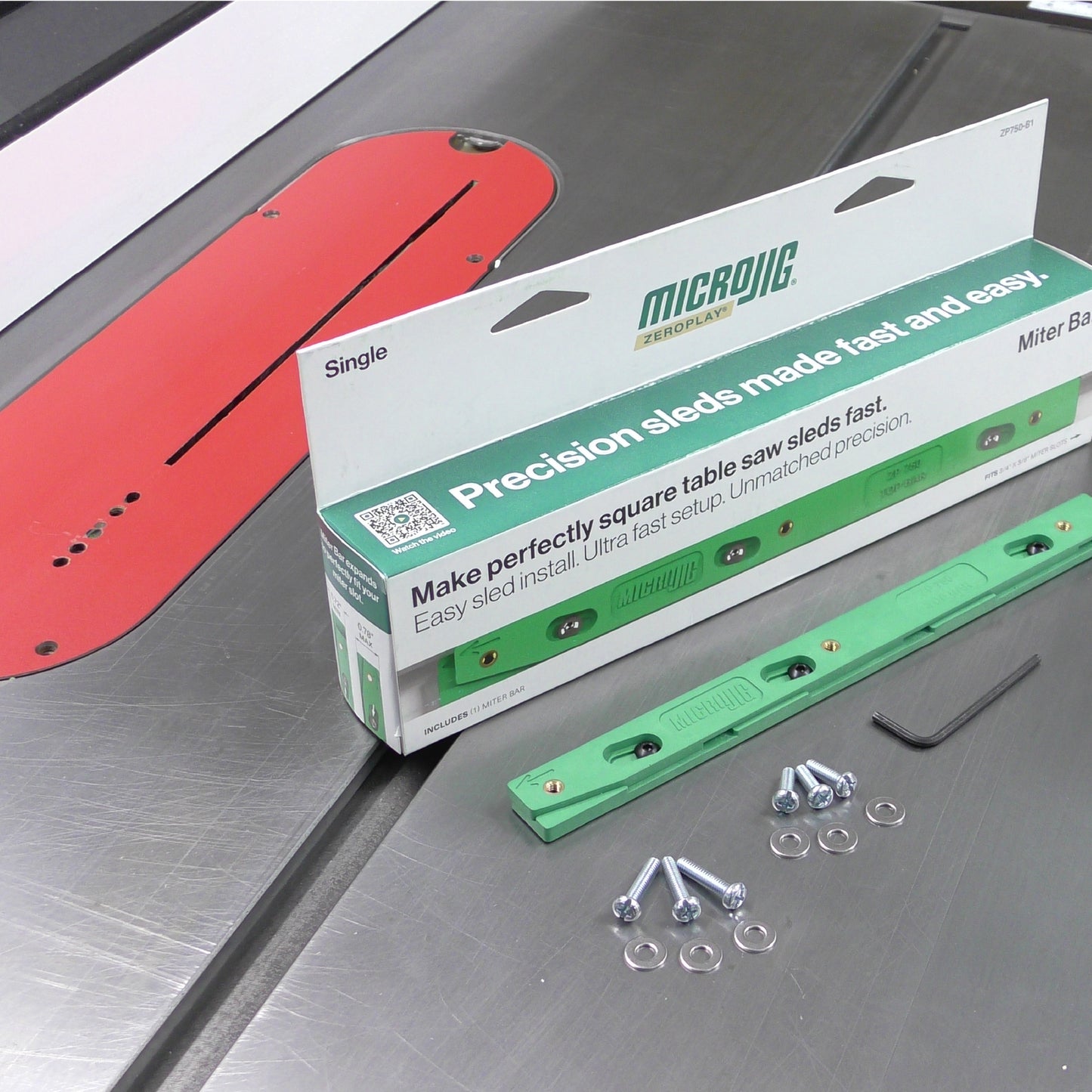 Microjig Zeroplay miter bar 1-pack